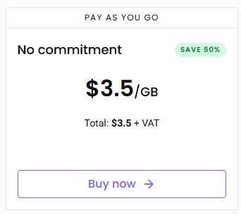 Decodo Pay as You go Price Decodo Pay as You go Price