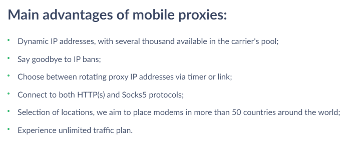 Proxy-Seller Mobile Proxies Advantages