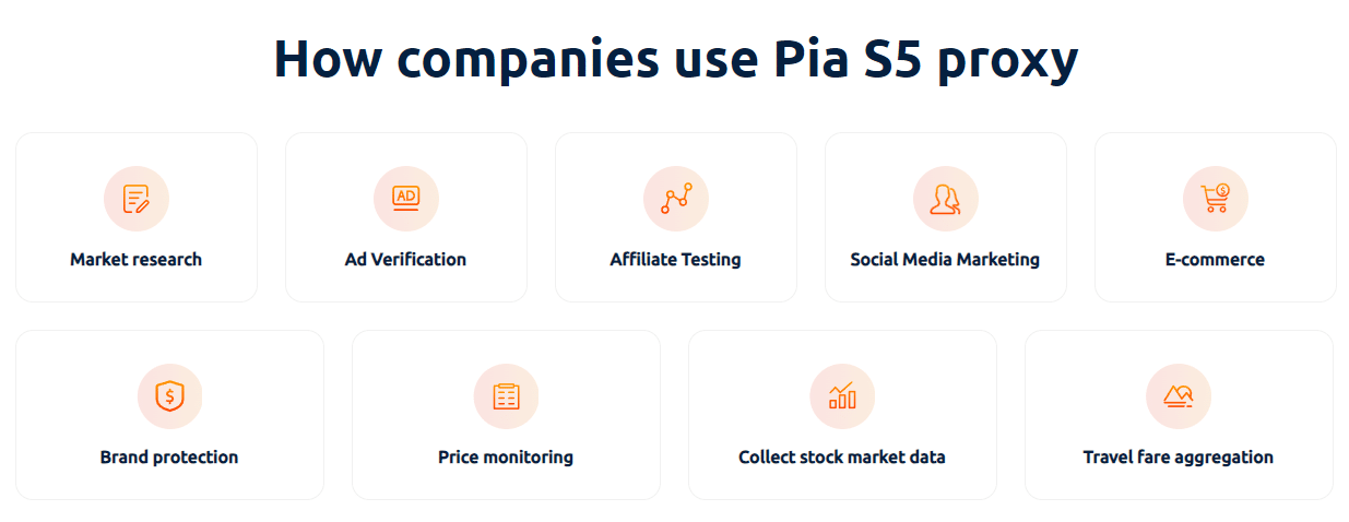 PIA S5 Proxy Usages