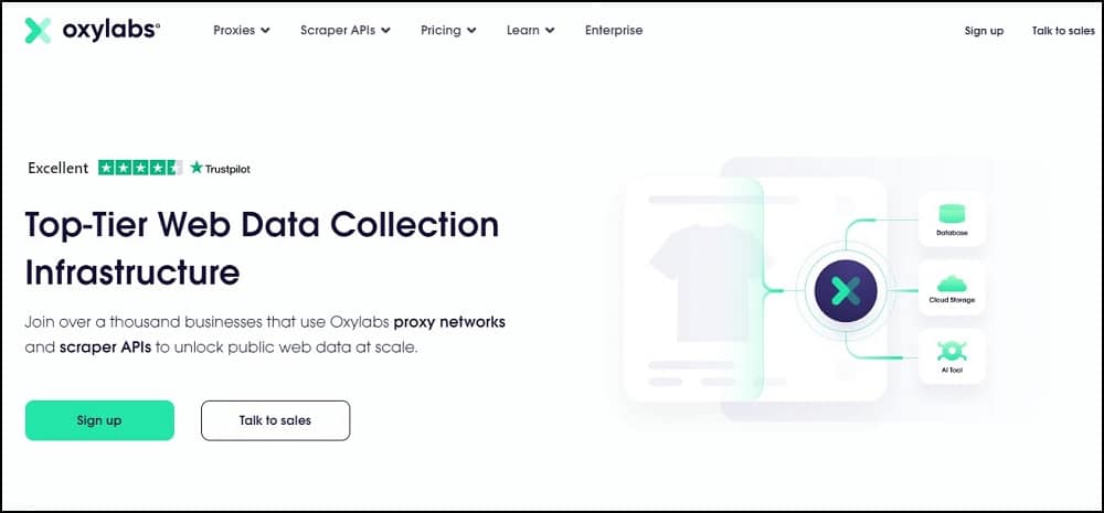 Oxylabs Homepage