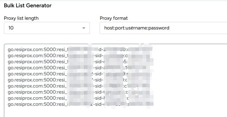 Resiprox List Generator